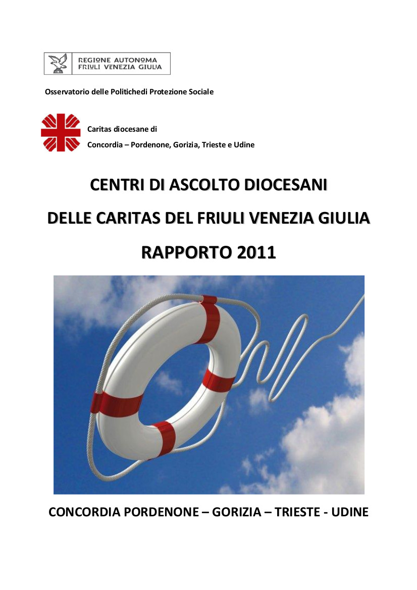 Rapporto Povertà 2011<br>Caritas <br>Friuli Venezia Giulia